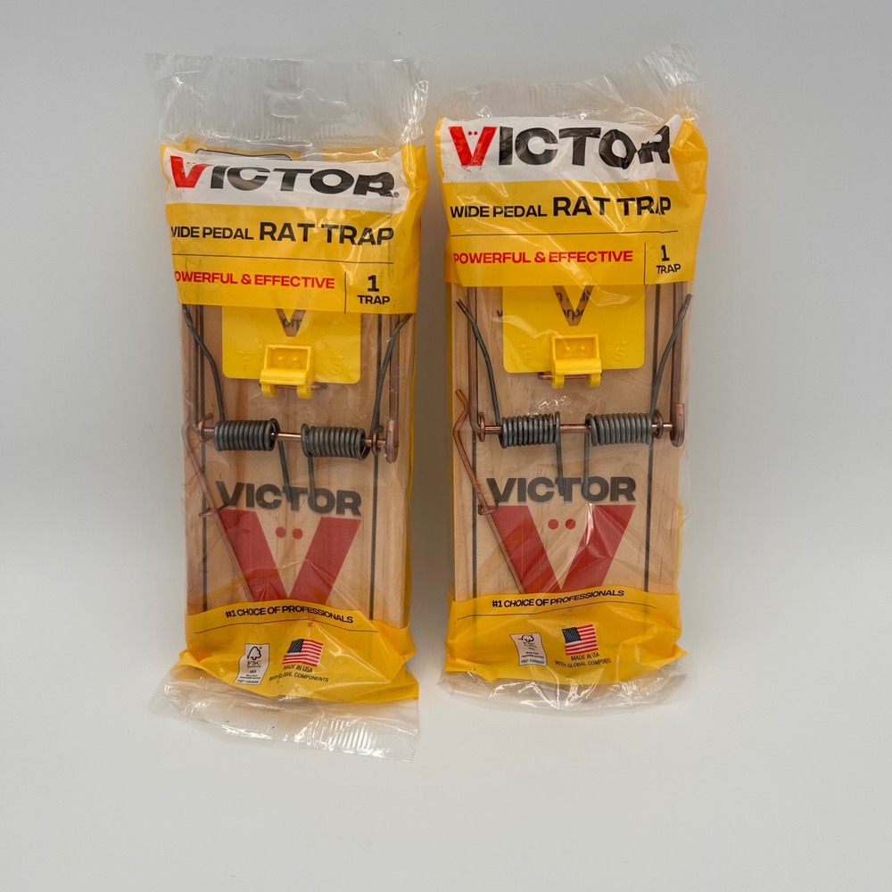 Victor Rat Trap Brown Wide Pedal‎ Powerful Effective M205 2 Pack
